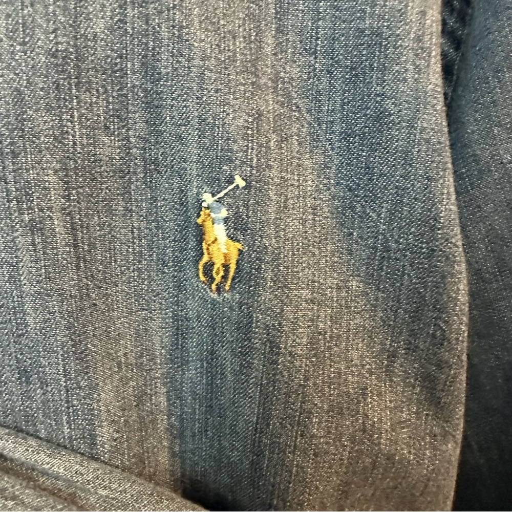RALPH LAUREN Size 3XL TALL Denim Long Sleeve - Picture 3 of 7